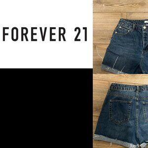 Forever 21 Dark Blue Jean Shorts